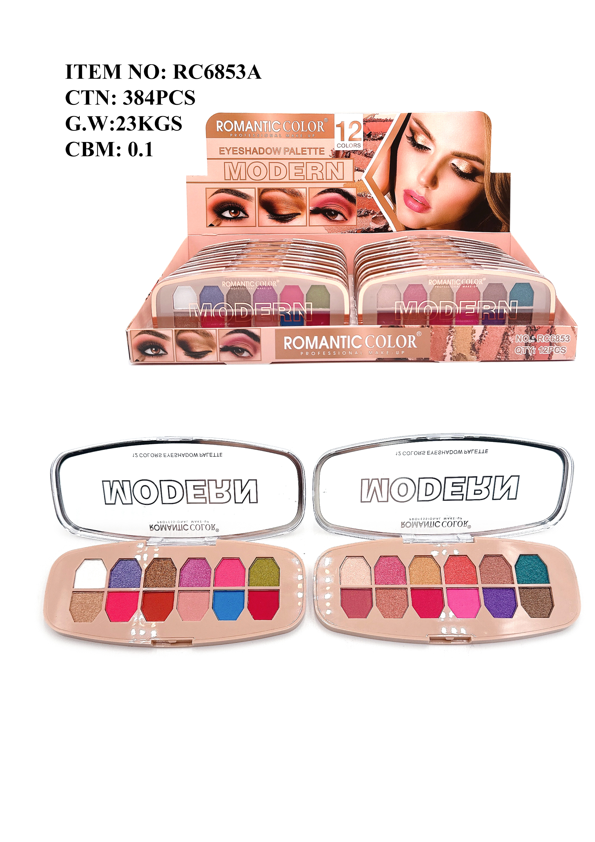 ROMANTIC COLOR MODERN EYESHADOW PALETTE|12 COLORS EYESHADOW PALETTE