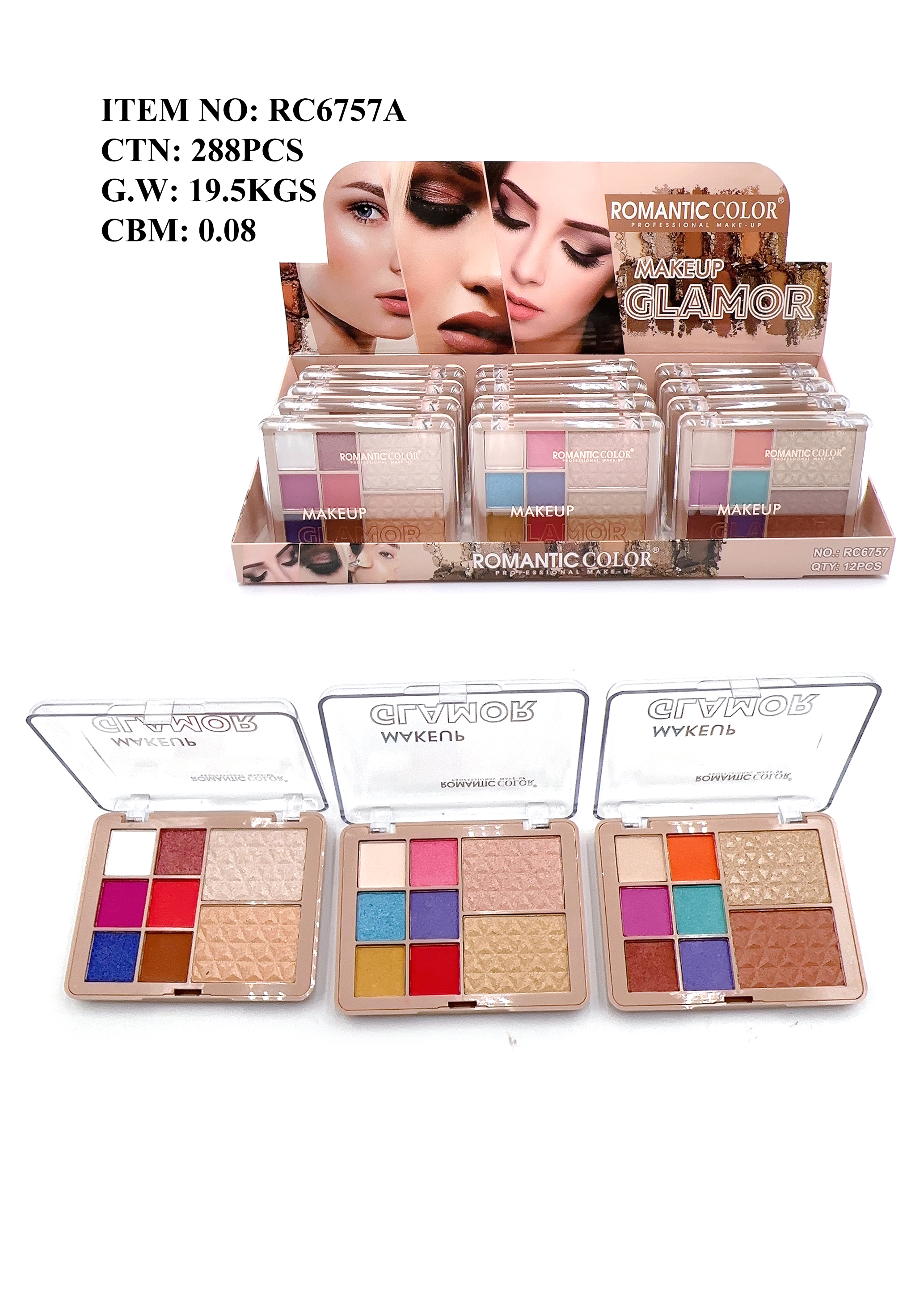 ROMANTIC COLOR GLAMOR MAKEUP PALETTE|8 COLORS EYESHADOW POWDER