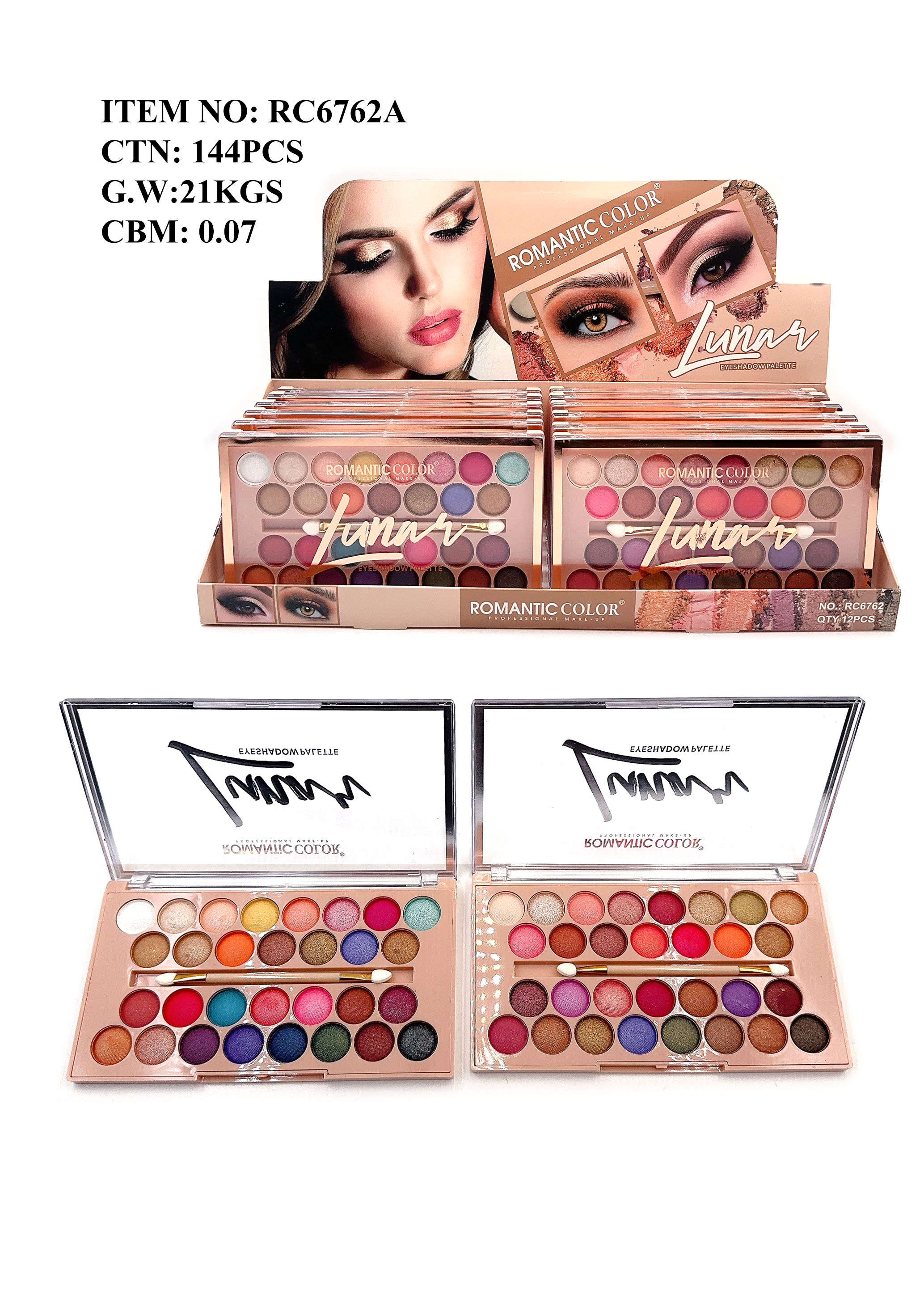 ROMANTIC COLOR LUNNI EYESHADOW|30 COLORS EYESHADOW PALETTE 