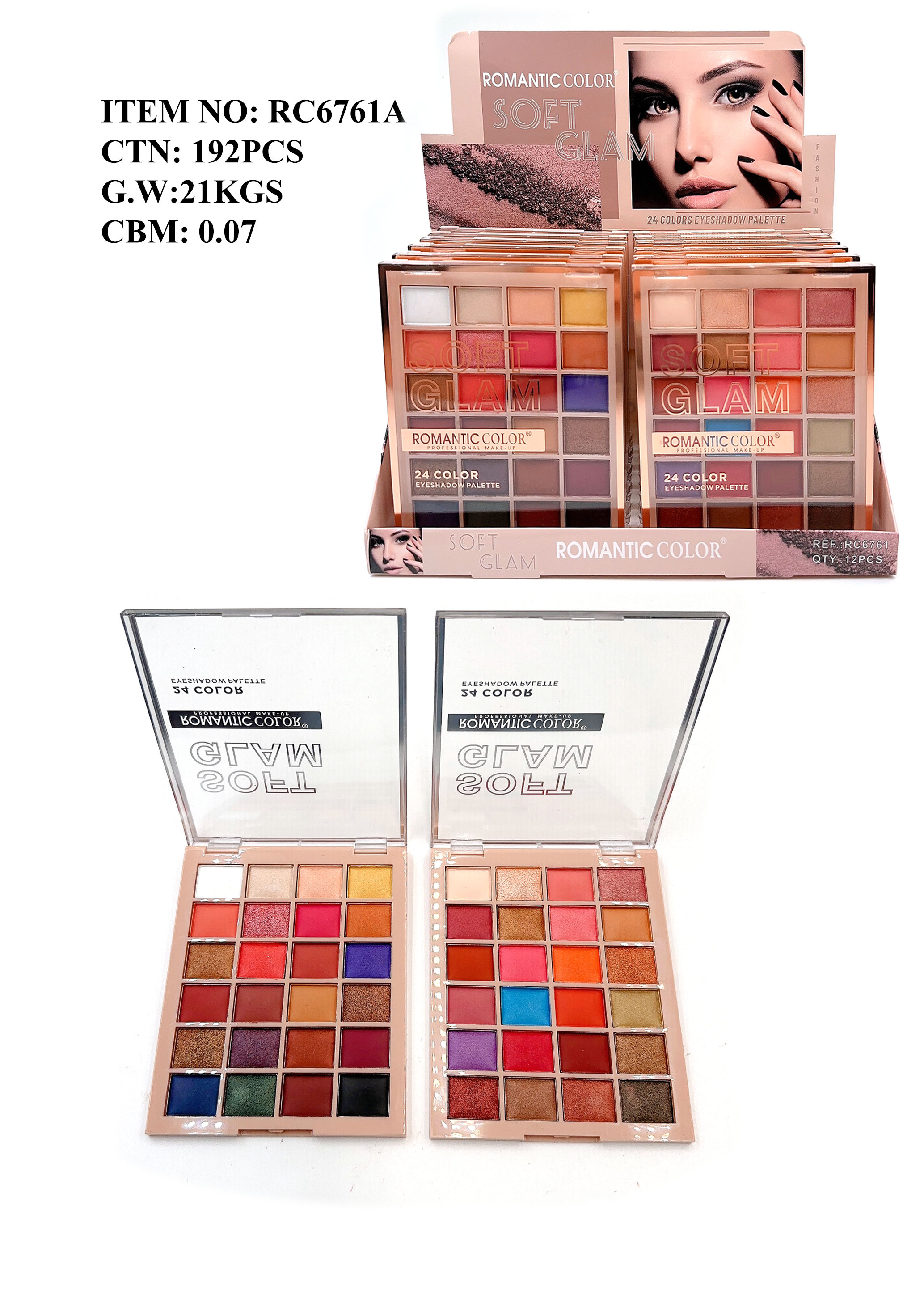 ROMANTIC COLOR SOFT GLAM|24 COLORS EYESHADOW PALETTE