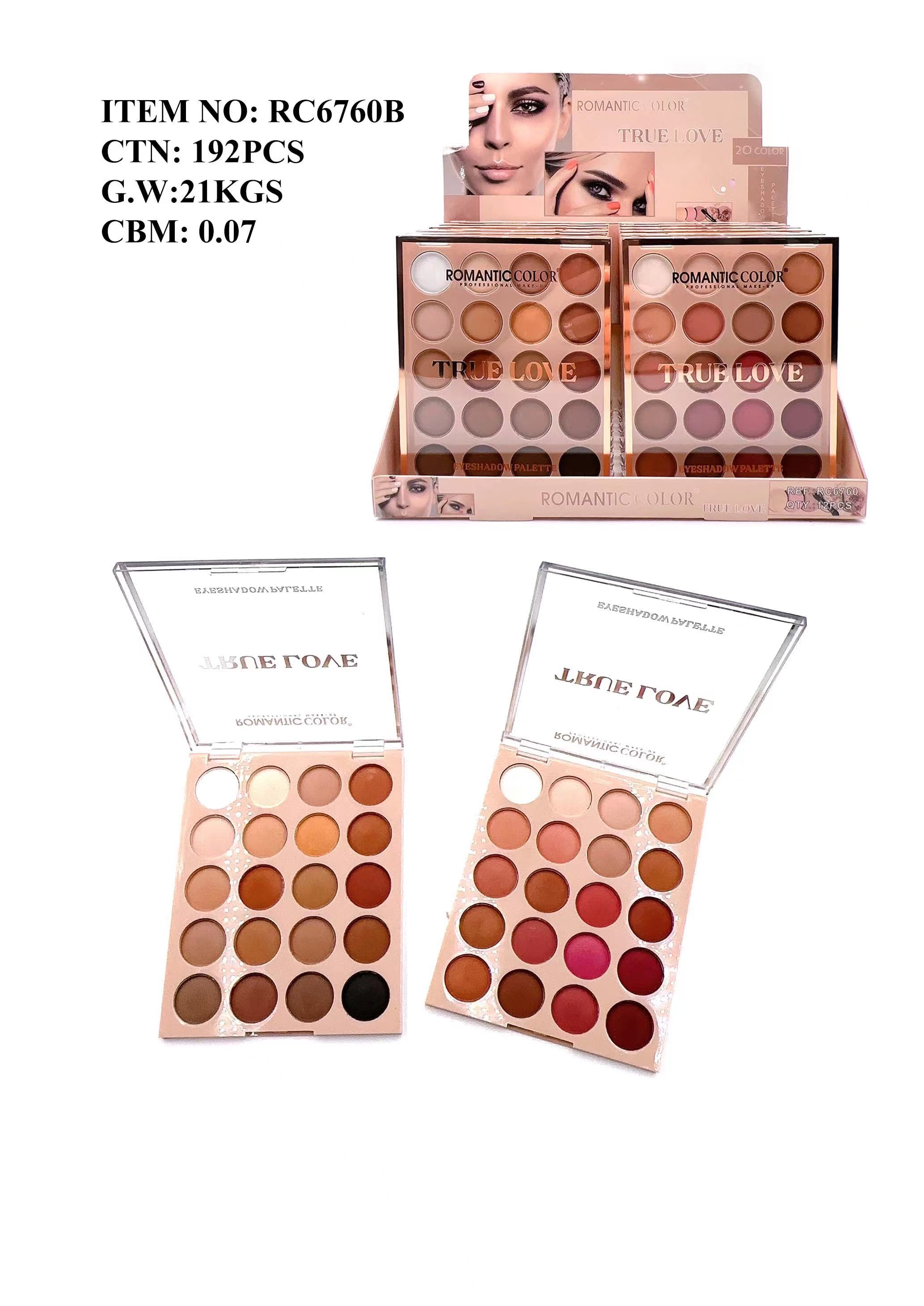 ROMANTIC COLOR TURE LOVE EYESHADOW PALETTE|20 COLORS EYESHADOW PALETTE