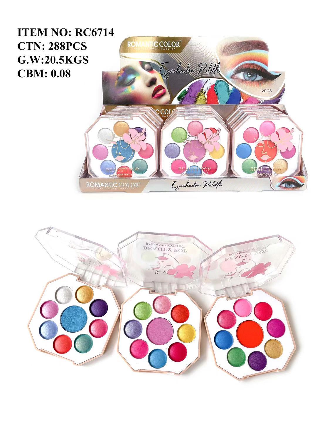 ROMANTIC COLOR BEATY POP EYESHADOW PALETTE|9 COLORS EYESHADOW PALETTE