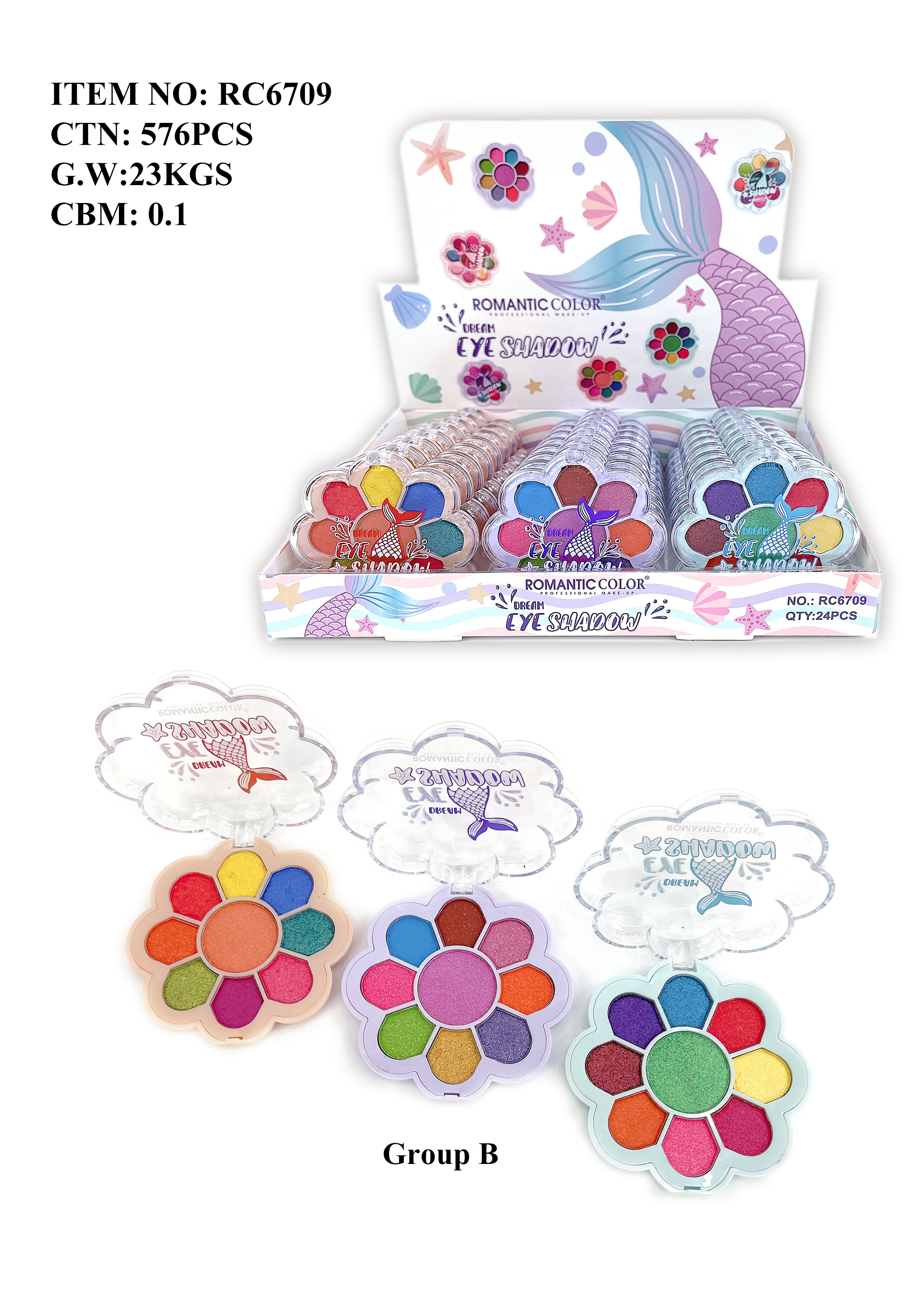 ROMANTIC COLOR DREAM EYE SHADOW|9 COLORS FLOWER EYESHADOW PALETTE