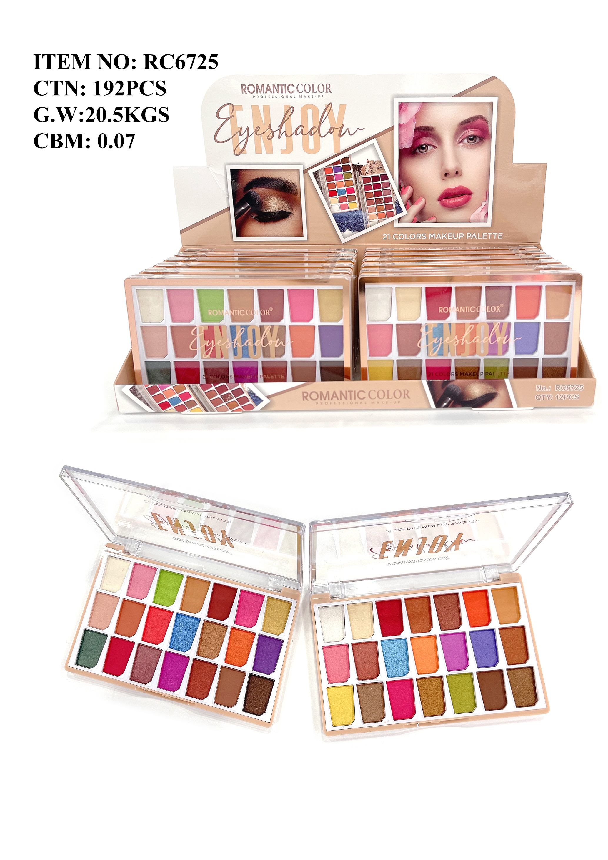 ROMANTIC COLOR ENJOY EYESHADOW|21 COLORS EYESHADOW PALETTE