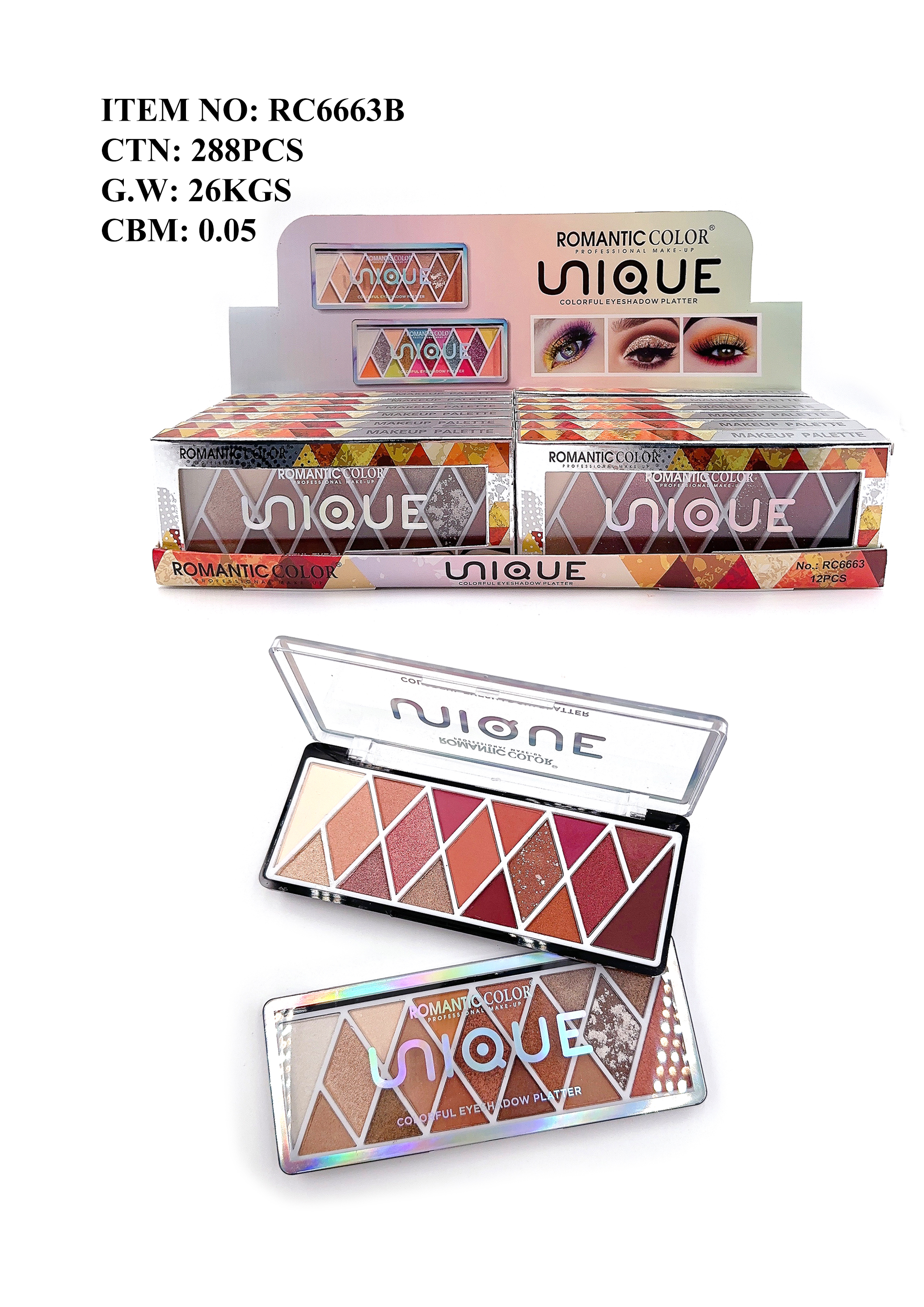 ROMANTIC COLOR UNIQUE EYESHADOW PALETTE|17 COLORS EYESHADOW PALETTE