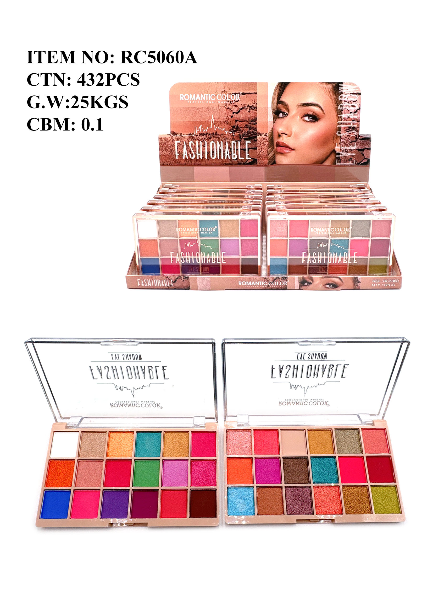 ROMANTIC COLOR FASHIONABLE EYESHADOW PALETTE |18 COLORS EYESHADOW PALETTE